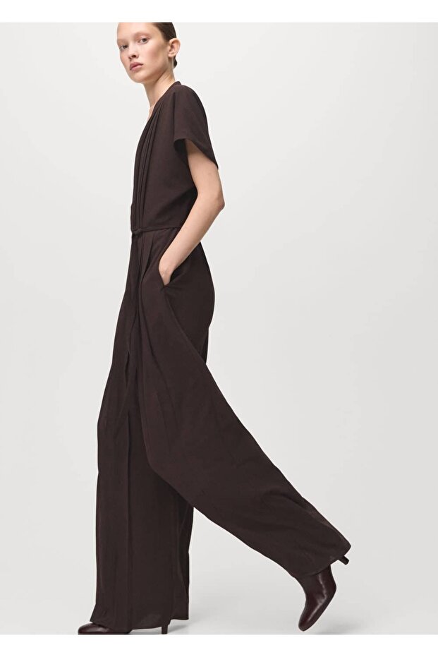 Pileli kemerli tulum - 8