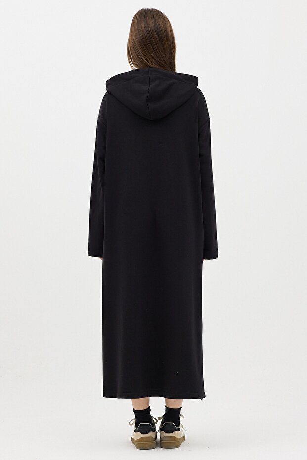 Fermuarlı Sweatshirt Siyah - 4