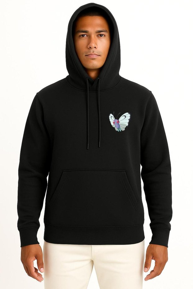 Hooded Butterfly Cep Printed Unisex Sweatshirt