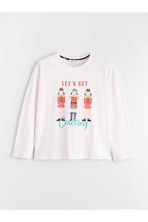 Timeless Clothing & Timeless Choices Zero Roba Collar Printed Women's Pajama Top