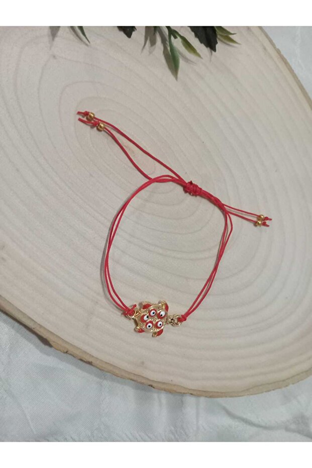 سوار على شكل رأس السلحفاة مع خيط أحمر - 2