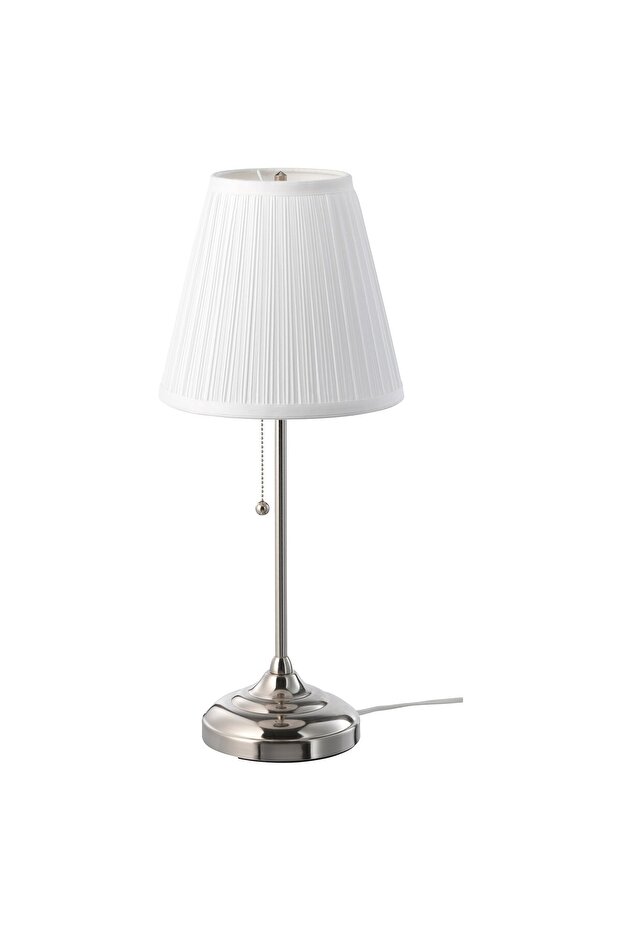 Table lamp, nickel-plated/white - 1