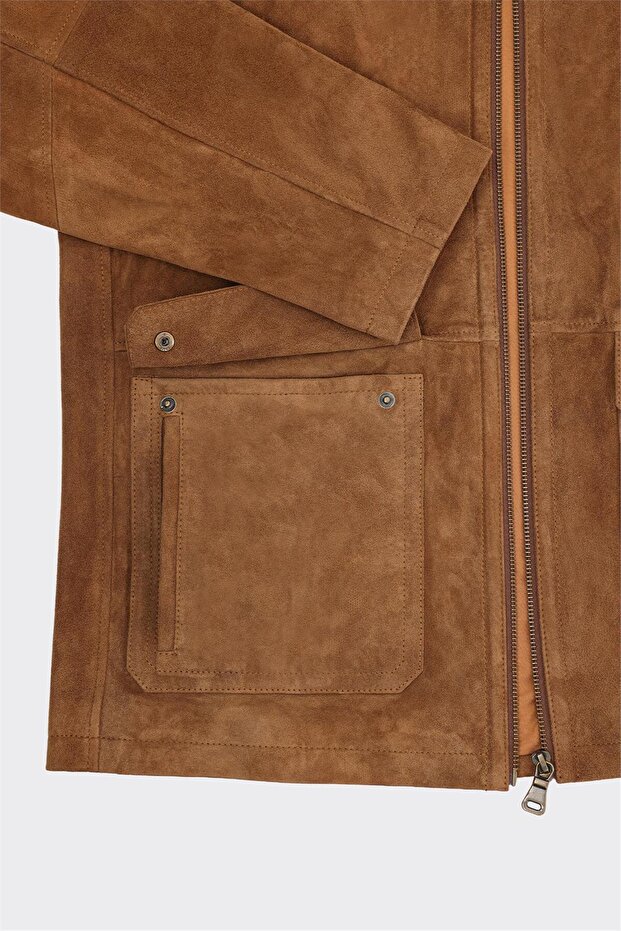 Taba Deri Erkek Ceket - 6