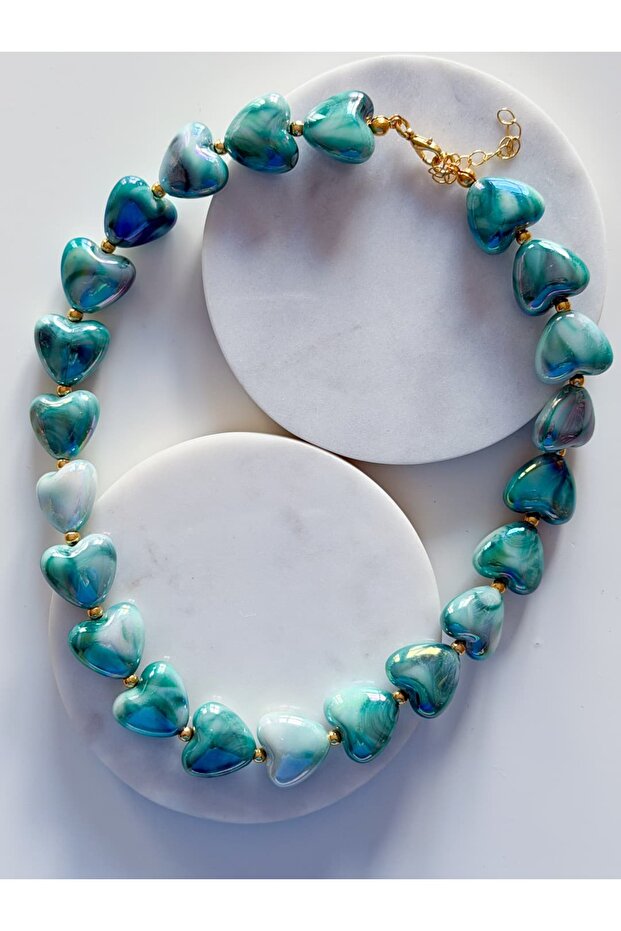 SEDEFLİ KALP KOLYE - 1