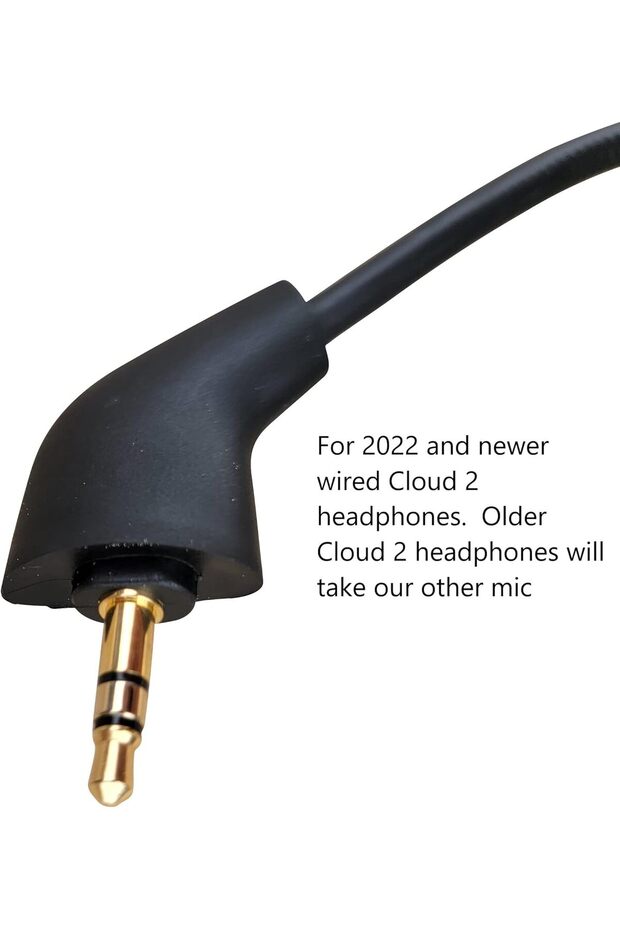 ذراع ميكروفون بديل لميكروفون الألعاب TNE، متوافق مع الإصدار الثاني من ميكروفون Kingston HyperX Cloud 2 II Cloud Core بأسلاك. - 5