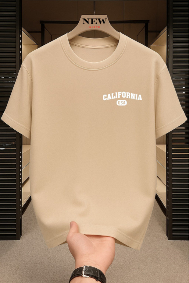 California Usa Printed Oversized T-Shirt