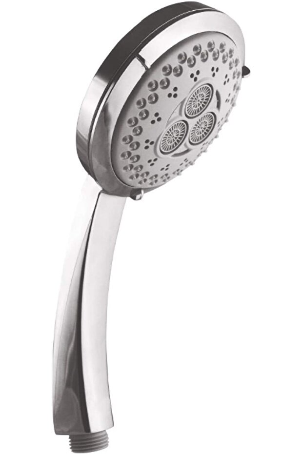 Air Flow High-Pressure Hand Shower – Silver ABS, Adjustable Brackets, Air-Boost Technology