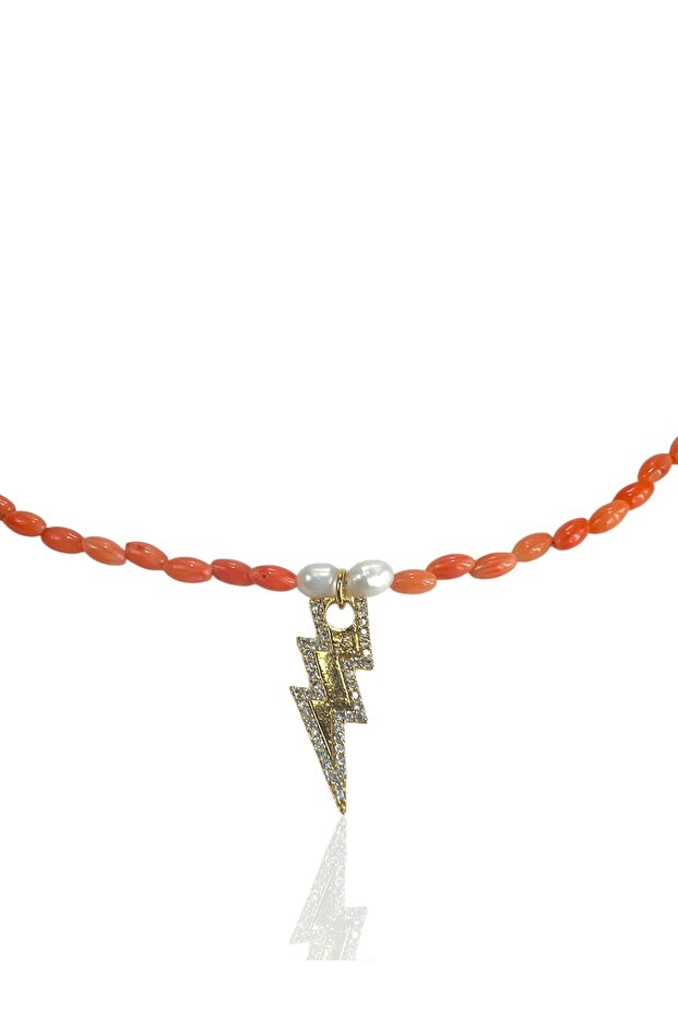 Roxy Mercan Doğal Taş Kolye - 2