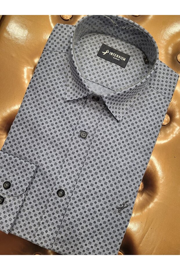 İNTERVİEW DESENLİ A.MAVİ GÖMLEK - 2