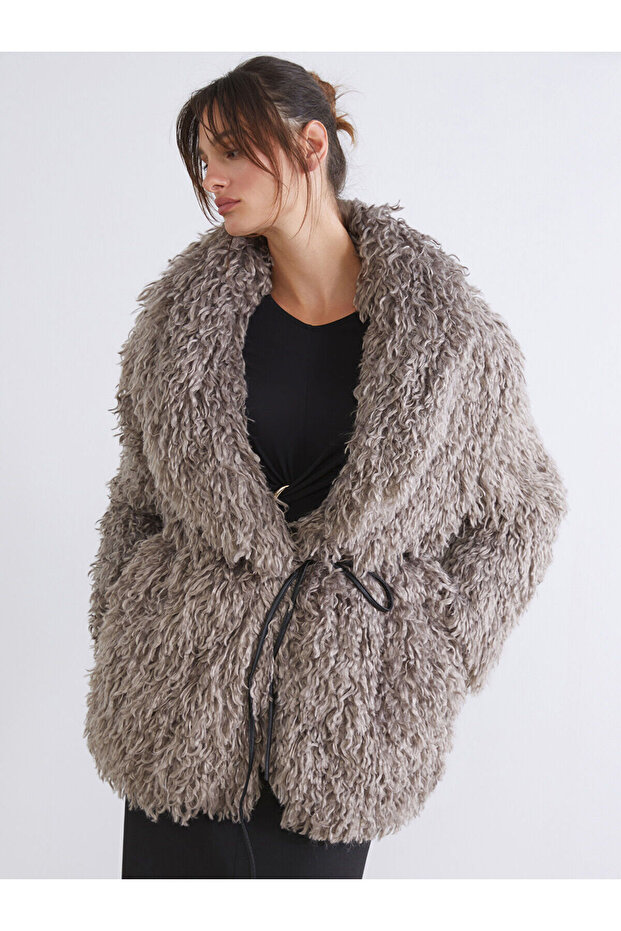 Peak New Season Crew Neck Women's Fur Coat