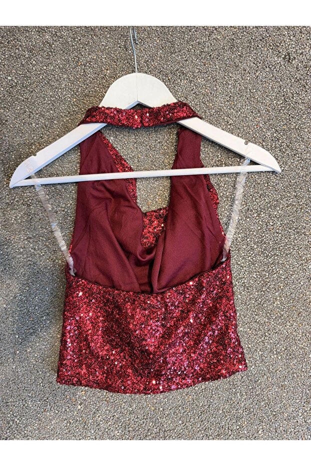 PULLU PAYETLİ BLUZ - 4