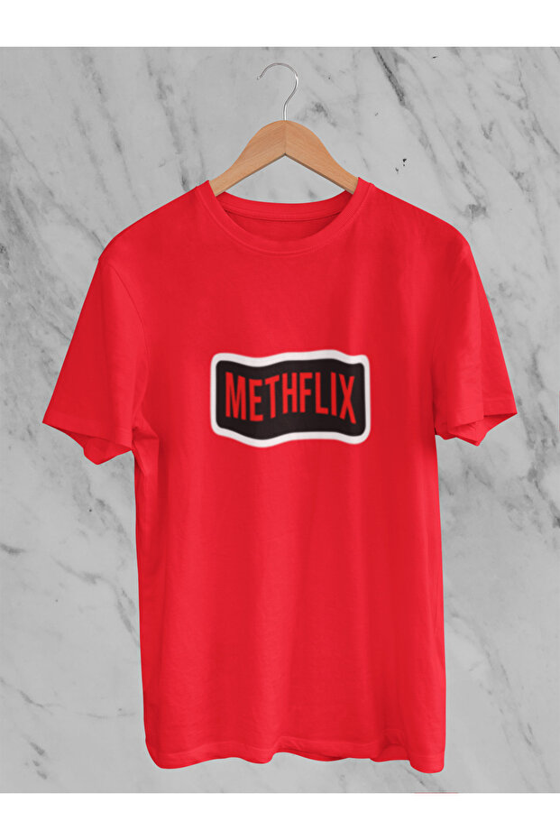 Methflix Printed Circular Neck Cotton Ov Oversized Alip Short Sleeve Unisex Tshirt