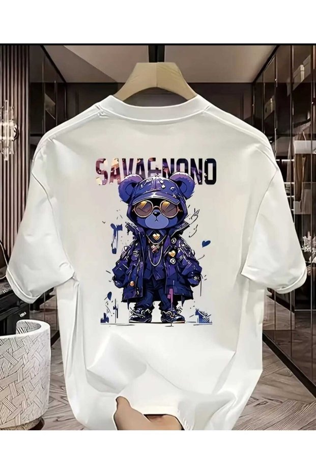Streetwear Teddy Bear Printed T-Shirt