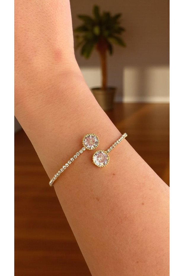 Diva Charm Steel Zircon Stone Bracelet