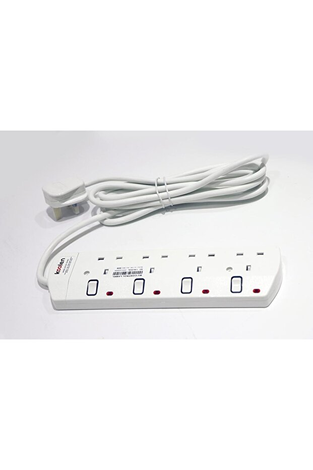 Plug Socket with 4 Outlets, 3 Meter Cable - 2