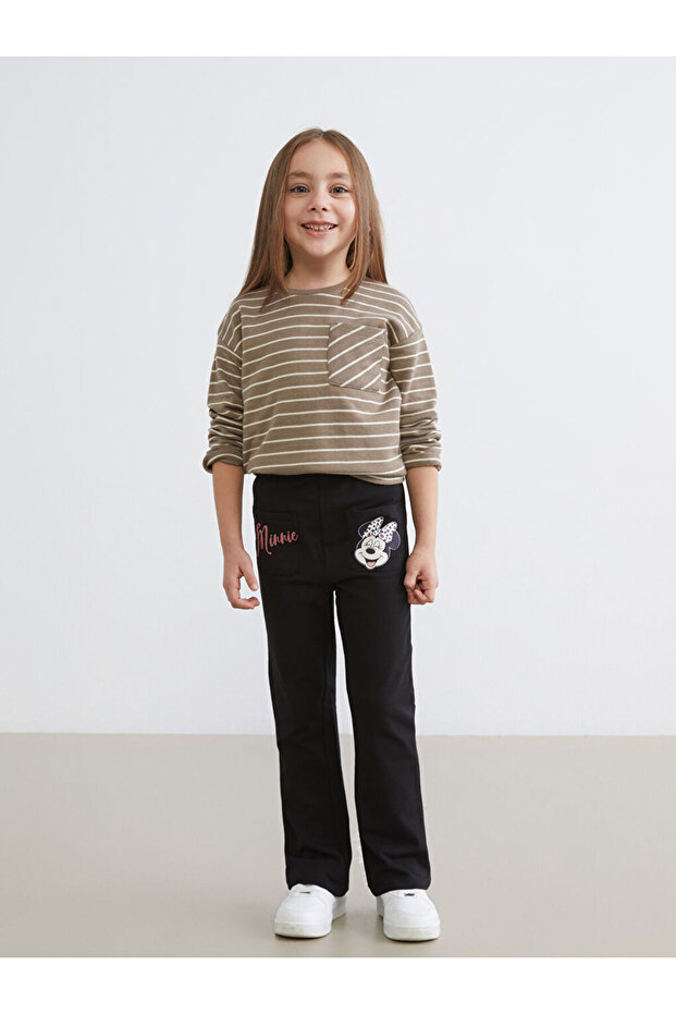 Esvab • Modern & Distinctive Cute Mouse Print Girls' Leggings with Waist Cord
