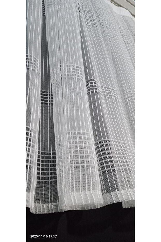 Kareli farbela tül perde - 1