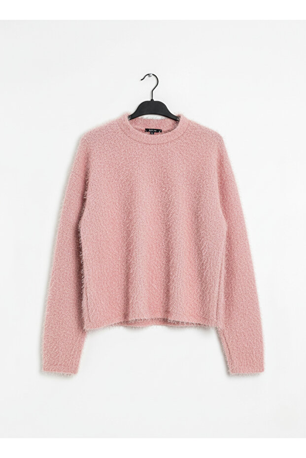 Premium Tüylü Basic Kadın Kazak - 2