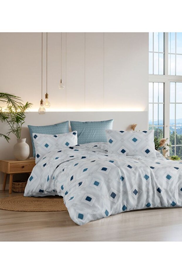 Double Duvet Cover Set with Elastic Sheets