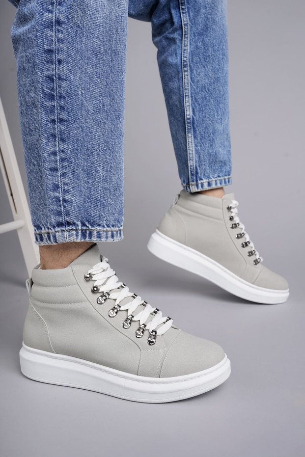 Slw206 Ottawa Lace-Up Suede Men's Casual Sports Boots Bt - Gray