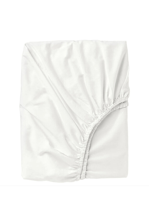 Ullvide Fitted Sheet, White, 180X200 cm
