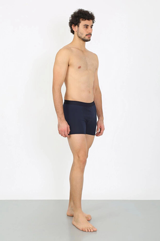 Men's Cotton Lycra Boxers Navy Blue