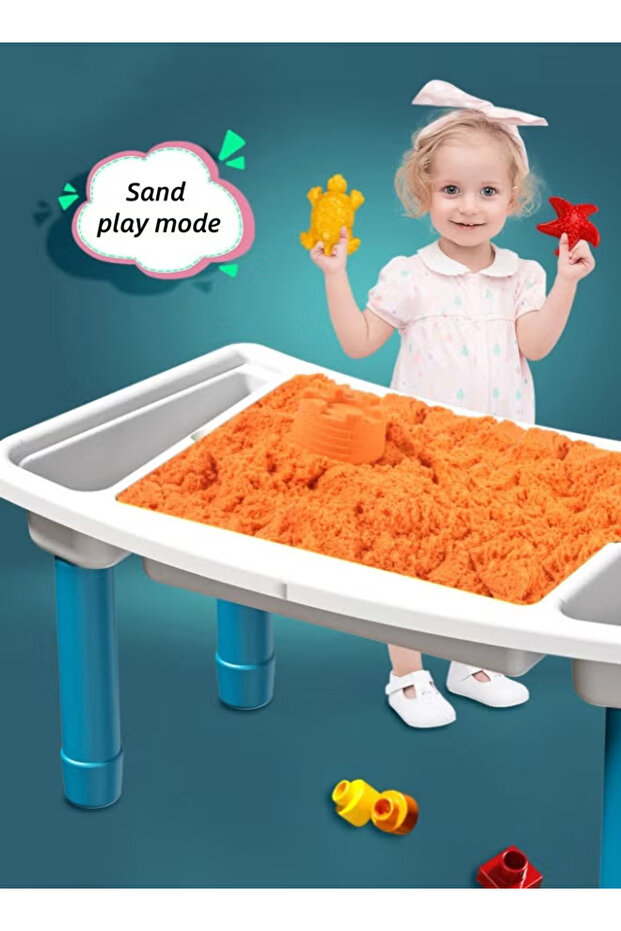 Building block table, children's activity table and chair set, includes 108 building blocks - 6