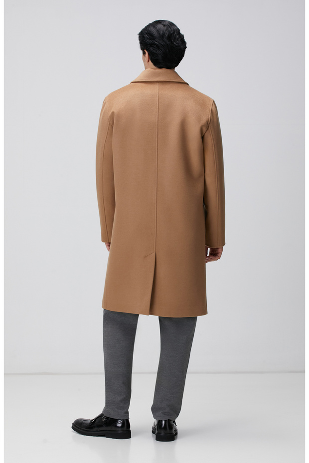 Limited Camel Yün Palto - 5
