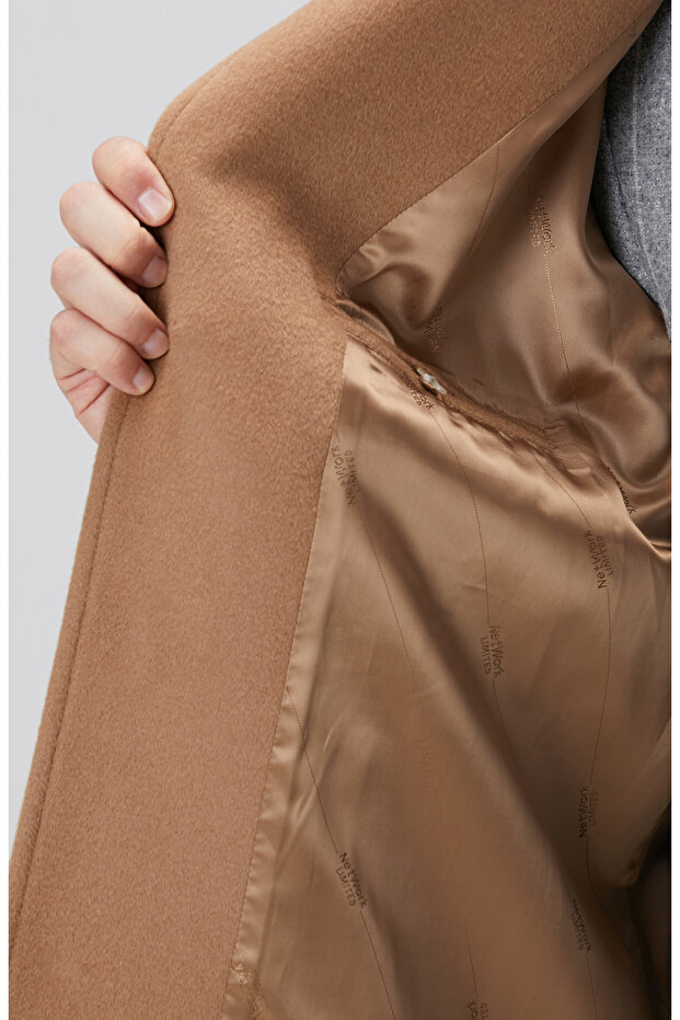 Limited Camel Yün Palto - 8