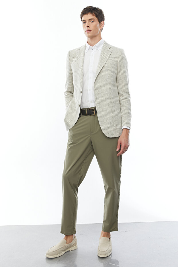 سترة رجالية ذات ياقة مربعة ونقشة مميزة - 6