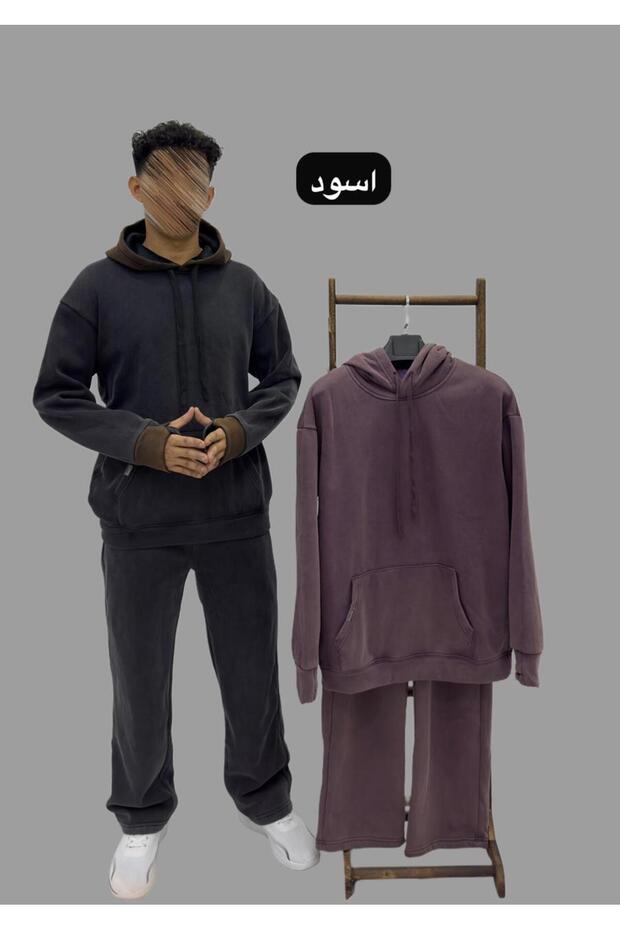 طقم هودي بلوفر قطن جديد للجنسين 2026.
