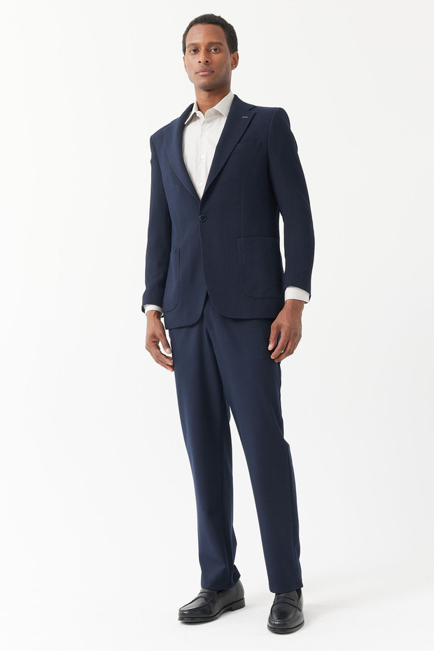 سترة بياقة أحادية للرجال - 6