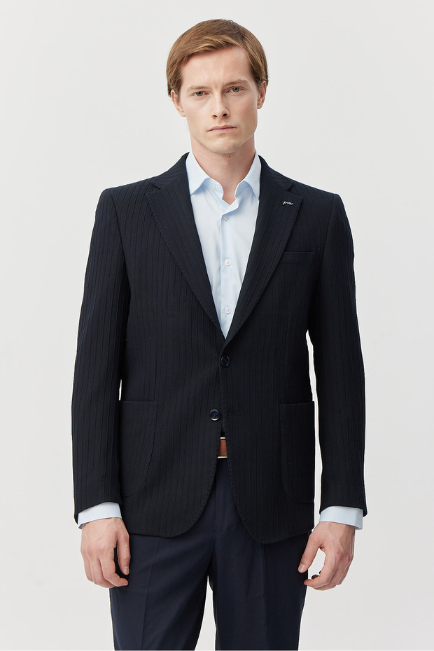 Men's Logo Detailed Mono Collar Jacket