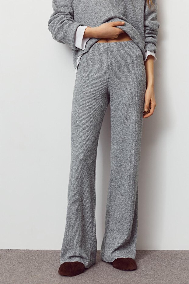 Soft touch düz pantolon - 4