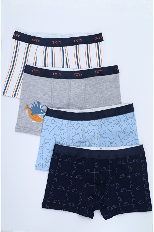 Boy's Multi-Patterned 4-Pack Boxer - 1