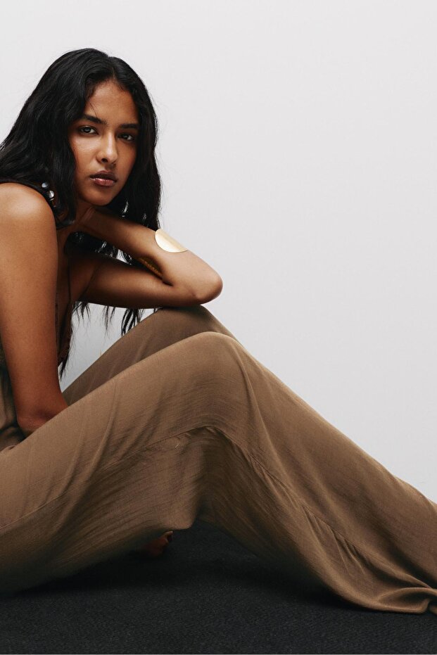 Rustik tığ işi nakışlı pantolon - 1