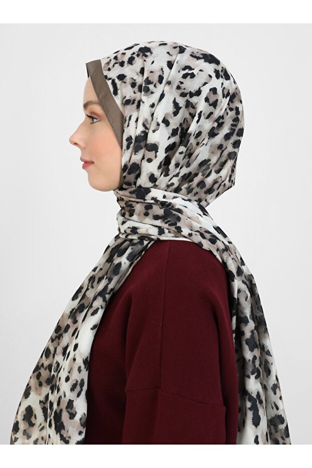 Marbella Leopard Patterned Soft Shawl - Multicolored - - 4