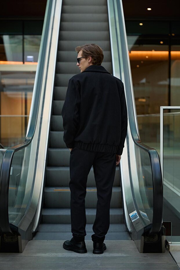 Kaşe Bomber Ceket - 5