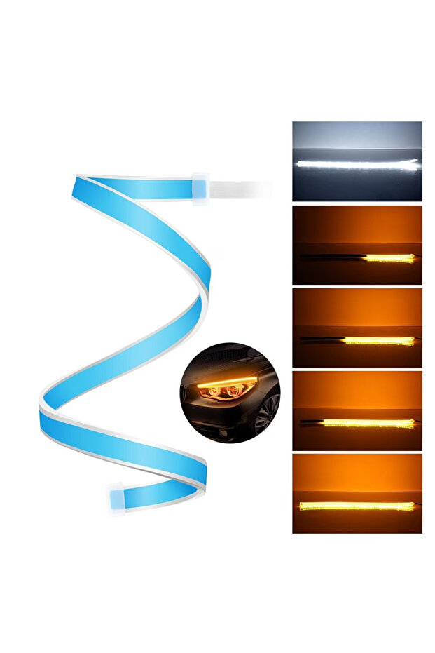 Set of 2 DRL daytime running lights with sequential dynamic turn signals 45cm - 4