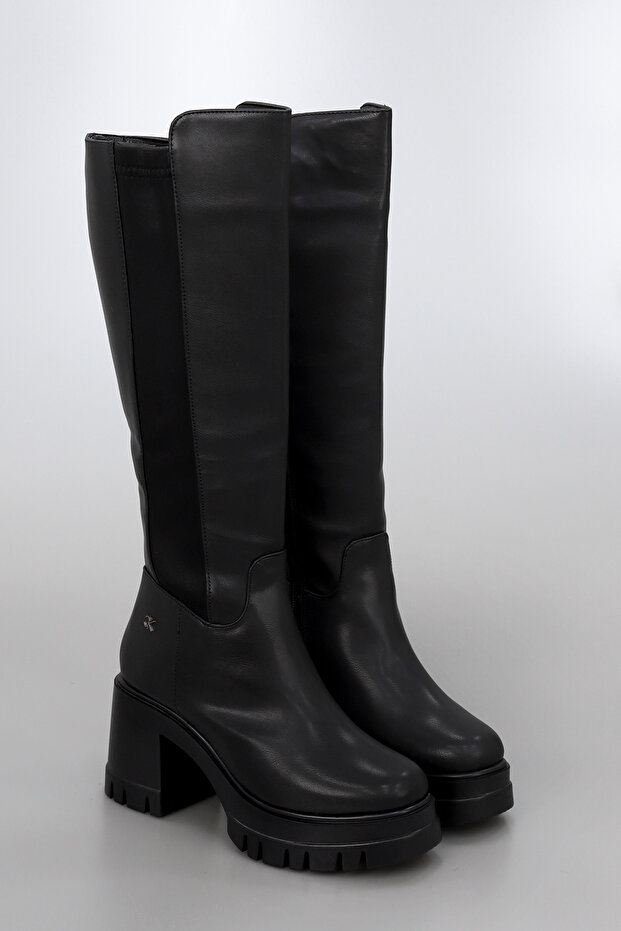 Bt900 Stretch Fabric Back Knee-High Boots