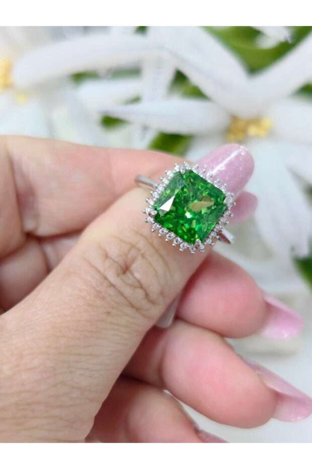 GREEN STONE RING - 1