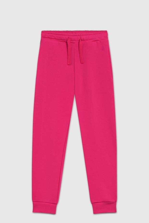 Baby Girl 4-14 Years Old Elastic Jogger Sweatpants Fuchsia
