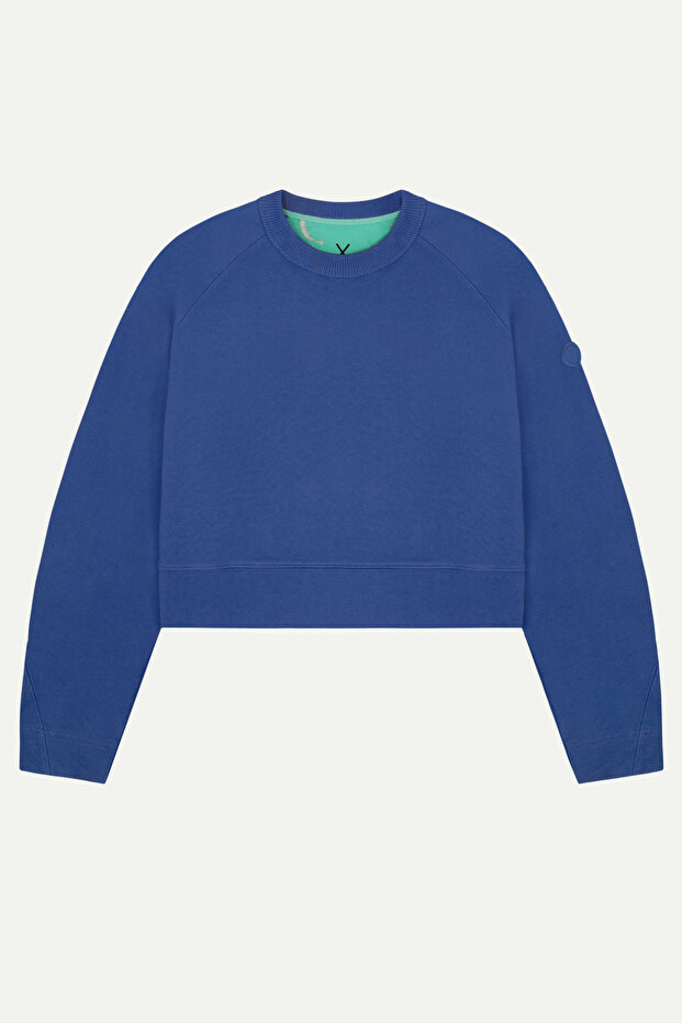 Kadın Basic Regular Crop Sweatshirt - Ruvien - Comet - 1