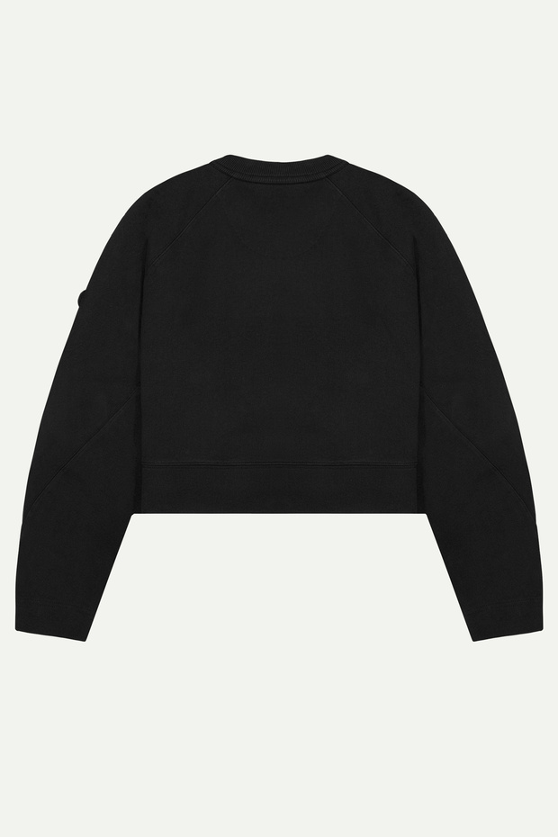 Kadın Basic Regular Crop Sweatshirt - Ruvien - Tar - 2