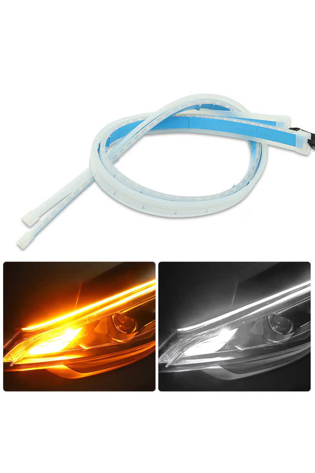 Set of 2 DRL daytime running lights with sequential dynamic turn signals 45cm - 2