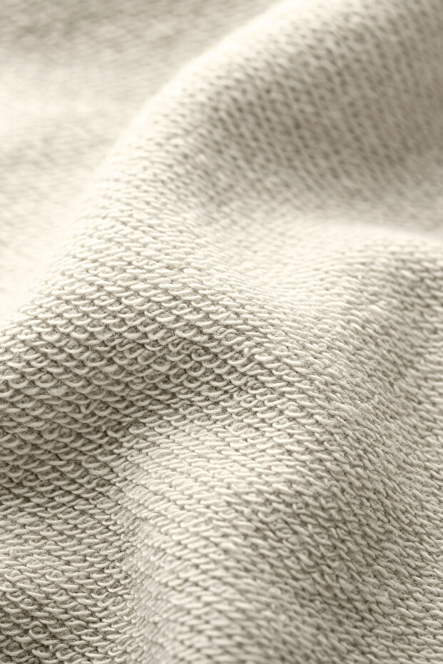 Kadın Çift Taraflı Crop Sweatshirt - Lyume - Bone - 7