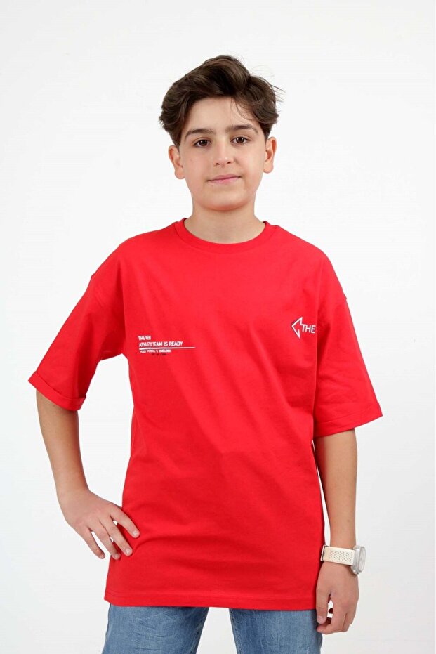 Boy's Printed Crew Neck Short Sleeve T-Shirt