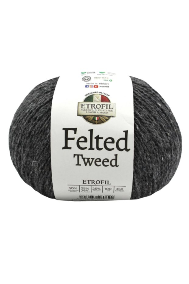 Felted Tweed Knitting Yarn – 100 g 350 M, 50% Organic Merino 25% Baby Alpaca 25% Viscose-79181