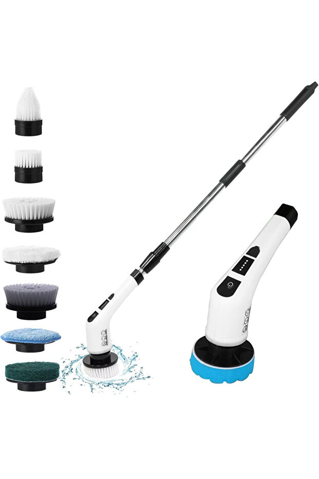 Electric Power Cleaning Brush 9-in-1 Cordless Spin Scrubber for Bathroom, Kitchen, Tiles & Floor