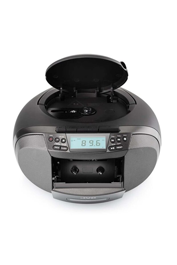 RC-E444B stereo CD radio cassette player, 4W RMS, Bluetooth, USB, LCD display, clock, black - 5